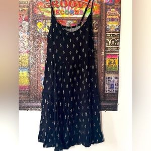 Short black boho spring/summer dress